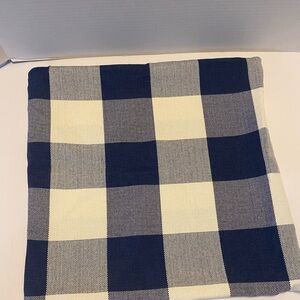 Pillow Covers 17x17  Set of 2, Blue and White Buffalo Check Plaid Hidden Zipper